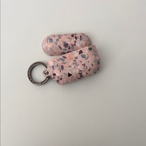Pink Terrazzo AirPods Case with Keyring